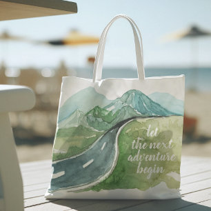 Aquarell Natur Lass Das Nächste Abenteuer Beginnen Tragetasche