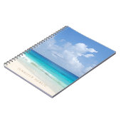 Aquarell-Natur-Meerblick bewegt elegante Schablone Notizblock (Linke Seite)