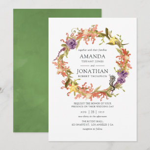 Aquarell-Nautische-Algen-Hochzeit Einladung