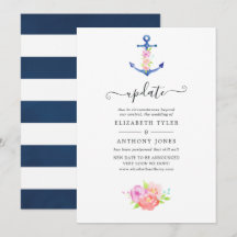 Aquarell-Nautische Hochzeitsankündigung