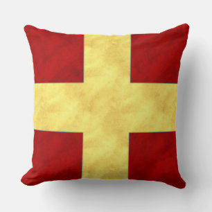 Aquarell #Nautische Signal Maritime Flagge   NB AP Kissen
