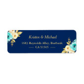 Aquarell Navy Blue Minze Gold Garden Flora (Vorne)