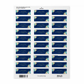 Aquarell Navy Blue Minze Gold Garden Flora (Vorne)