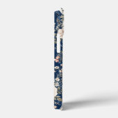 Aquarell-Navy-Blumenstreifenmuster-Design Case-Mate iPhone Hülle (Rückseite / Rechts)