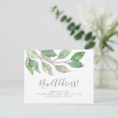 Aquarell Neue Adresse Umzug Ankündigung (Stehend Vorderseite)