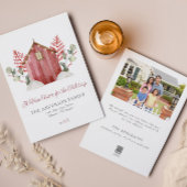 Aquarell Neue Zuhause für Ferien | Weihnachten