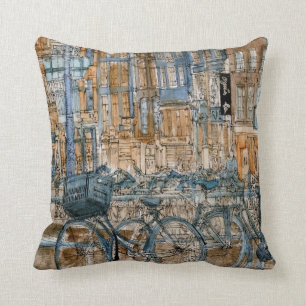 Aquarell-New- York Cityansicht der Kissen
