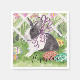 Aquarell-niederländische Kaninchen-Ostereier Serviette