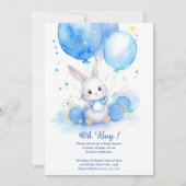 Aquarell Niedlich Bunny Baby Dusche Einladung (Vorderseite)