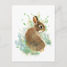 Aquarell Niedlich Bunny Rabbit Postkarte