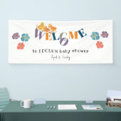 Aquarell Niedlich kleine Hühnerdusche Willkommen Banner (Messe)