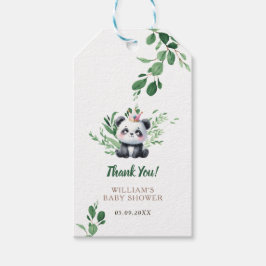 Aquarell Niedlich Panda Dusche Vielen Dank Geschenkanhänger