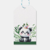 Aquarell Niedlich Panda Dusche Vielen Dank Geschenkanhänger (Rückseite)