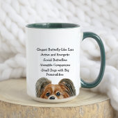 Aquarell Niedlich Papillon Dog Breed Fun Fakten Tasse