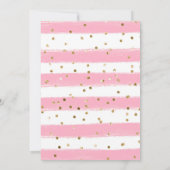 Aquarell Niedlich Pink Jungle Zebra Babydusche Einladung (Rückseite)