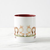 Aquarell Niedlich Woodland Tierart Individuelle Na Tasse (Zentrum)