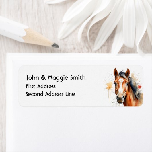 Aquarell Niedliche Pferdezucht (Insitu)