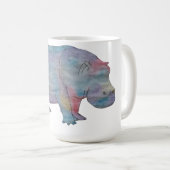 Aquarell Nilpferd Kaffeetasse (VorderseiteRechts)