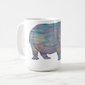 Aquarell Nilpferd Kaffeetasse (Vorderseite Links)