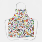 Aquarell Obst & Gemüse Einzigartiger gesunder Koch Schürze (Vorderseite)