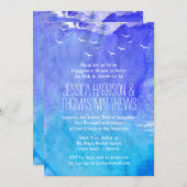 Aquarell Ocean Beach Verlobung Dusche oder Party Einladung (Vorne/Hinten)