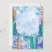 Aquarell OceanSea Animals BabyDusche Einladung (Rückseite)