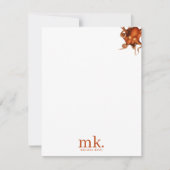 Aquarell Octopus Ocean Animes Muster Monogram Mitteilungskarte (Vorderseite)