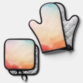 Aquarell Ofenhandschuh & Topflappen-Set (Vorderseite/Rückseite)