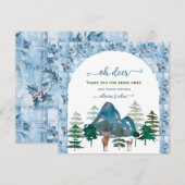 Aquarell Oh Hirsch Baby-Junge Shower Danke (Vorne/Hinten)