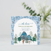 Aquarell Oh Hirsch Baby-Junge Shower Danke (Stehend Vorderseite)
