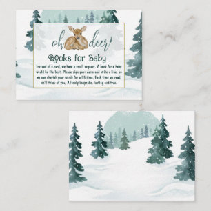 Aquarell Oh Hirsch Winter Wonderland Bücher für Ba Begleitkarte