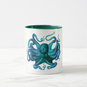 Aquarell-Oktopus-Illustration Tasse