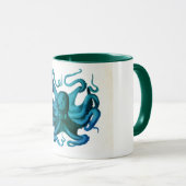 Aquarell-Oktopus-Illustration Tasse (VorderseiteRechts)