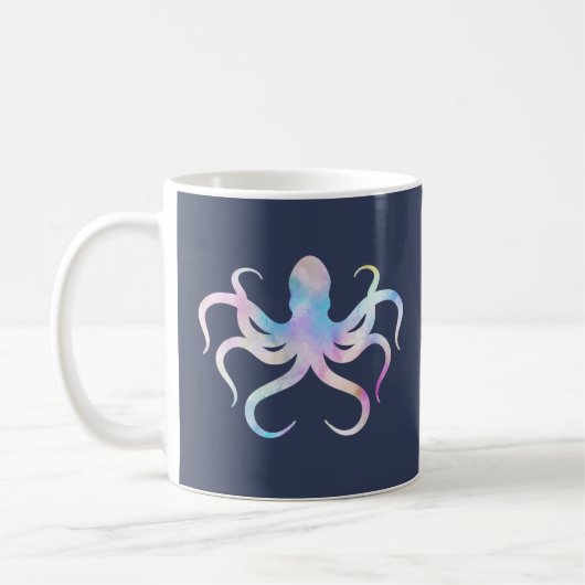 Aquarell-Oktopus Kaffeetasse (Links)