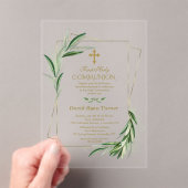 Aquarell Olive Blätter Gold Boy Heilige Kommune Acryleinladungen (Insitu (Handheld))