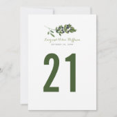 Aquarell Olivenhain | Hochzeit Tischnummer (Vorderseite)