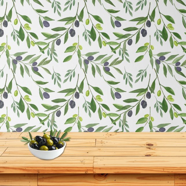 Aquarell-Olivenmuster Tapete (Von Creator hochgeladen)