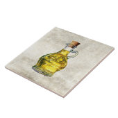 Aquarell Olivenöl Flasche Imitate Textur Fliese (Seite)