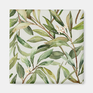 Aquarell Olivenzweige Botanik Magnet