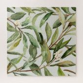 Aquarell Olivenzweige Botanik Puzzle (Horizontal)
