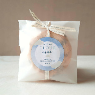 Aquarell On Cloud 9 Brautparty-Geschenke Runder Aufkleber