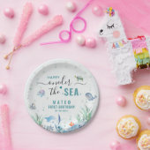 Aquarell One der Meer 1. Geburtstag Pappteller (Party)