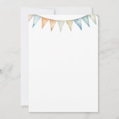 Aquarell Onederful Teddy Bear Boy 1. Geburtstag Einladung (Rückseite)