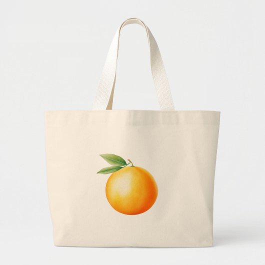 Aquarell Orange Jumbo Stoffbeutel (Vorne)