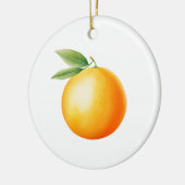 Aquarell Orange Keramik Ornament (Links)