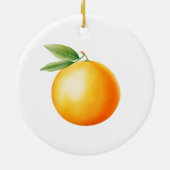 Aquarell Orange Keramik Ornament (Hinten)