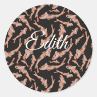 Aquarell Orange Koi Personalisiert