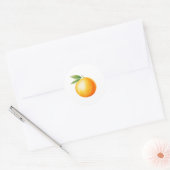 Aquarell Orange Runder Aufkleber (Umschlag)
