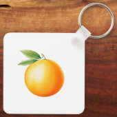 Aquarell Orange Schlüsselanhänger (Rückseite)
