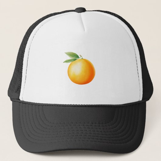 Aquarell Orange Truckerkappe (Vorderseite)